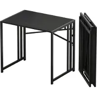Merkloos Faltbarer Schreibtisch, 83 cm hoch, ohne Montage, schwarz