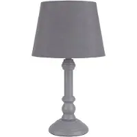 Clayre & Eef Tischlampe Grau Holz