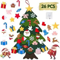 Generisch Weihnachtsbaum Set 100 cm - Mit 27 Teilen zur Wanddekoration für Kinder