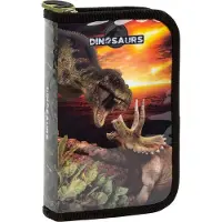 Derform Dino Federtasche gefüllt Federmäppchen Federmappe Stifte Mäppchen Dinosaurier