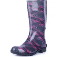 Ladeheid Damen Gummistiefel LA-967 (Violett/Kariert, 37 EU)