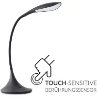 Konsimo Tischlampe "TIFER", Schwarz, Kunststoff