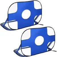 BellaFurn 2-in-1 faltbares Fußballtor | Farbe: Blau | Abmessungen: 48,42 x 31,49 x 31,49 cm