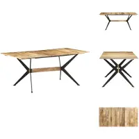 vidaXL Esstisch 180x90x76 cm Mango Massivholz - Esstische