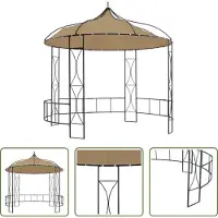 The Living Store Pavillon 300x290 cm Taupe Rund