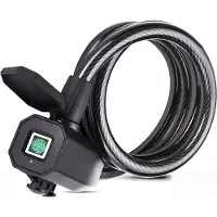 OEM Fahrradschloss - Biometrisches Schloss - Fahrrad-Sicherheit - Schlüsselloser Öffnen - 1200mm lang - schwarz, leicht, praktisch