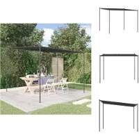 vidaXL Pavillon Anthrazit 3x3 m 180 g/m² Stoff und Stahl - Pavillons & Partyzelte