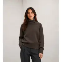 Ecoalf für Damen. MCWGAKNCAQUI0632W26-546 Pullover Caqui dunkelbraun (XS), Lässig, Langarm, Nachhaltig, Recycelte Wolle