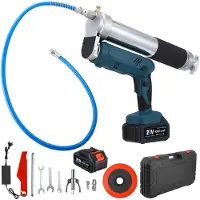 StarTech.com Elektrische Fettpresse - Akkubetriebene Schmierpistole - Bürstenloser Motor - 600 ml - 600–12000 PSI - 2 x 4,0-Ah-Akkus - Schwarz