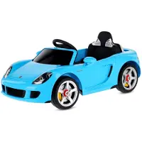 Sun baby Elektro Kinderfahrzeug Porsche Carrera GT Kinderauto Elektroauto Akku MP3 Fernbedienung blau