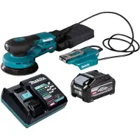 Makita BO 003 CGU101 Akku Exzenterschleifer 40 V max. 125 mm 3,0 mm Hub Brushless + 1x Akku 4,0 Ah + Ladegerät