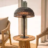 LUCANDE Tisch-Heizstrahler Calenza, schwarz, 70 cm, 1.500 W Calenza, schwarz, Aluminium, Modern