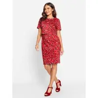 Witt Weiden Kleid in rot-graphit-bedruckt | Gr.: 20