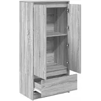 vidaXL Schrank mit Schublade Grau Sonoma 55,5x34x119,5cm Holzwerkstoff