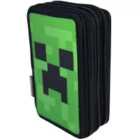 Minecraft Face gefülltes 3-stöckiges Federmäppchen