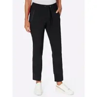 Inspirationen Webhose , Damen, Gr. 52, Normalgrößen, schwarz, 72% Viskose, 25% Polyamid, 3% Elasthan, unifarben, lang, Hosen Webhose
