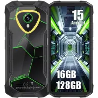 Cubot KingKong Mini 4 – Robustes Smartphone, 4,7" HD+ 90 Hz, 6 GB RAM, 128 GB ROM, Android 15, IP68/IP69K, 48-MP-Kamera, NFC, Schwarz/Grün