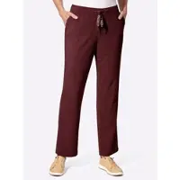 Casual Looks Cordhose , Damen, Gr. 25, Kurzgrößen, bordeaux, 100% Polyester, unifarben, Hosen Cordhose