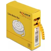 DeLOCK Kabelmarker Box, Nr: 6, gelb, 500 Stück, Gelb, 500 Stück(e)