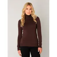Base Level Rollkragenpullover "Yuen", Damen, Gr. 38, braun, Strick, Obermaterial: 80% Viskose, 20% Nylon, unifarben, figurbetont hüftlang, Rundhals, eng, Pullover Rollkragenpullover, mit Viskose