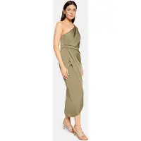 Vera Mont Abendkleid "Abendkleid mit Raffung", Damen, Gr. 42, EURO, grün (herb grün), Obermaterial: 100% Polyester PES., Kleider Abendkleid
