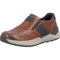 Rieker Herren Slipper zum Reinschlüpfen mit elastischen Einsätzen 06055, Größe:43 EU, Farbe:Braun