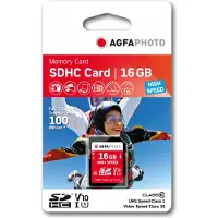 Agfa 16GB SDHC, 16384 MB, Secure Digital Hochkapazität (SDHC), 100000 Zyklen pro logischen Sektor, 24 mm, 32 mm, 2.1 mm