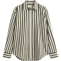 Gant für Damen. 4300681 Grünes gestreiftes Hemd Rel Classic (38), Lässig, Baumwolle, Langarm