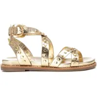 Carmela für Damen. 16239303-ORO Ledersandalen 162393 gold (35), Wohnung, Schnalle, Lässig