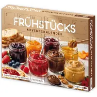 Itenga Adventskalender Frühstück Brotaufstriche - Motiv beige Frühstückstisch
