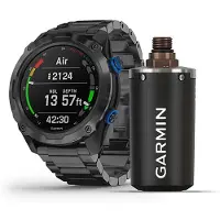 Garmin Descent Mk2i Titan, Farbe: Titan Grau, Armband: Titan Schwarz + T1 Tracker