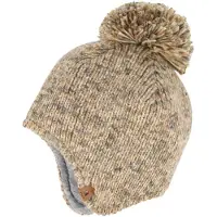 Maximo - Boy's Inkamütze m. Pompon - Mütze Gr 53-55 cm beige