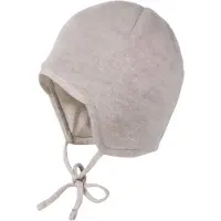 Maximo - Baby's Jersey Fleece Mütze m. Band - Mütze Gr 43 cm grau