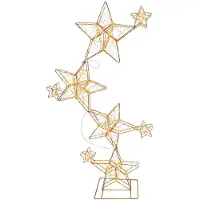 Clayre & Eef Stehlampe Goldfarbig Kunststoff