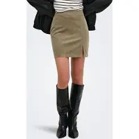 ONLY Cordrock "ONLFLORA HW CORD SHORT SLIT SKIRT PNT" Baumwollmischung