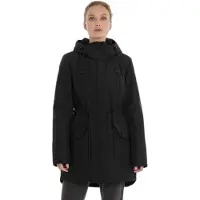 Ragwear Outdoorjacke "ELSIEN", Damen, Gr. M, schwarz, Web, Obermaterial: 100% Polyester, unifarben, Po-bedeckend, Rippstrickbündchen, Jacken Outdoorjacke, po-bedeckende Länge, hochschließender Kragen