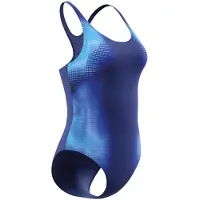 Speedo - Women's Print Medalist Swimsuit - Badeanzug Gr 48 blau