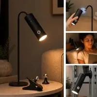 Longlife LED LED Tischlampe kabellos dimmbar Touch Steuerung USB Type C aufladbar - Farbe: sc...