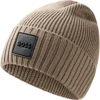 BOSS Beanie "Flavio" aus Rippenstrick, unisex