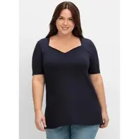 Sheego T-Shirt in tiefblau | Gr.: 44-46