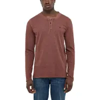 Mustang Langarmshirt "Atchison Henley LA" mit kurzer Knopfleiste