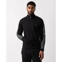 BOSS für Herren. 50554793 Baumwolljacke mit Reißverschluss und kontrastierenden schwarzen Details (XL), Heimtextilien, Baumwolle