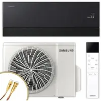 Samsung Split Klimaanlage Set | WindFree Première | 2,5 kW | Schwarz | Quick-Connect