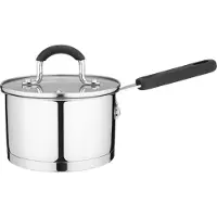 Galicja Torres runder Kochtopf mit Glasdeckel 14 cm 1,2 l Edelstahl