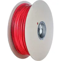 Markenlos Glasseidenschlauch, isolierter Gewebeschlauch - Innendurchmesser 1,5 mm / 10 m Länge in Rot | Isolierklasse F bis 155°C