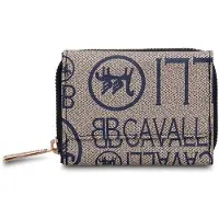 B Cavalli Damengeldbörse mit Reißverschluss Polyurethan /schwarz Black B UNICA 11x9x4 cm 1360-BLACK