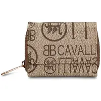 B Cavalli Damengeldbörse mit Reißverschluss Polyurethan /schwarz Black B UNICA 11x9x4 cm 1360-BLACK