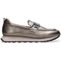 Hispanitas für Damen. HI243621 Bolment Bleileder-Slipper (35), Silber, 3 bis 5 cm, Keine, Lässig