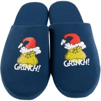 United labels The Grinch Hausschuhe für Herren - Grinch! Puschen Schlappen Slipper Pantoffeln Blau 41-42