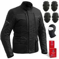 Broger Overland Motorradjacke mit Dreilagigem Aufbau und Herausnehmbaren Protektoren | Textiljacke Motorradtextiljacke Bikerjacke | EN 17092-3:2020 |